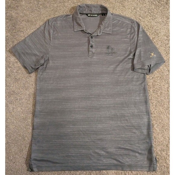 Men's Travis Mathew Rainy Days Palm Trees Logo Golf Polo 1MX121 Large - Picture 2 of 9